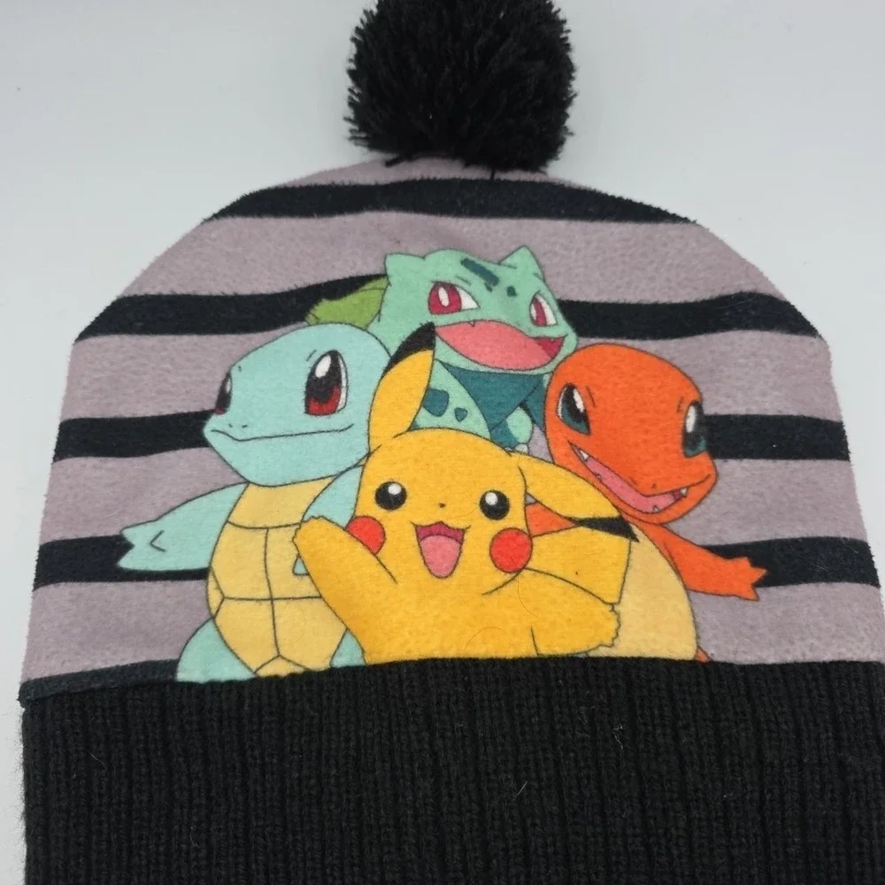 Pokemon Mens Knit Beanie‎ Cap Pikachu Squirtle Charmander Bulbasaur